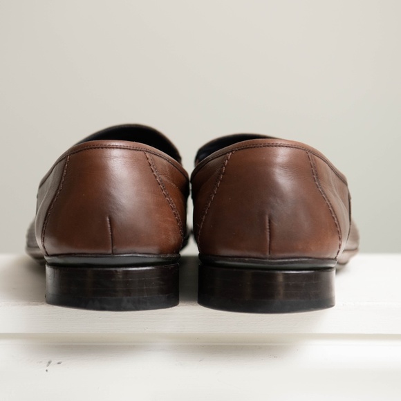 MEZLAN Brown Woven Leather Horse bit Loafers Men's Sz 13 Two Tone RARE!! - Picture 5 of 7